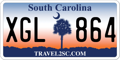 SC license plate XGL864