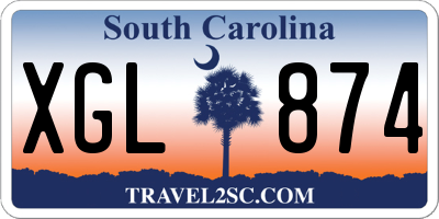 SC license plate XGL874