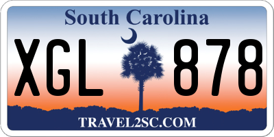 SC license plate XGL878