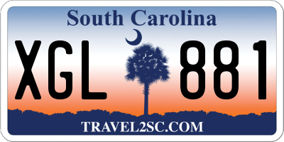 SC license plate XGL881