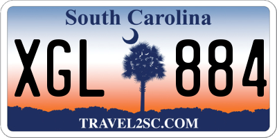 SC license plate XGL884