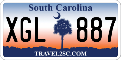 SC license plate XGL887