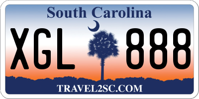 SC license plate XGL888