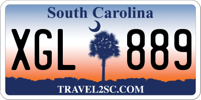 SC license plate XGL889