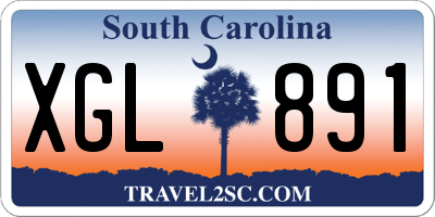 SC license plate XGL891