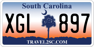 SC license plate XGL897