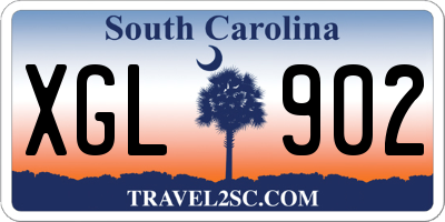 SC license plate XGL902