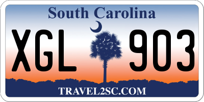 SC license plate XGL903