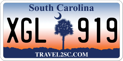 SC license plate XGL919