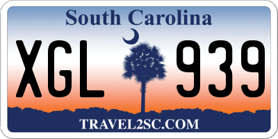 SC license plate XGL939