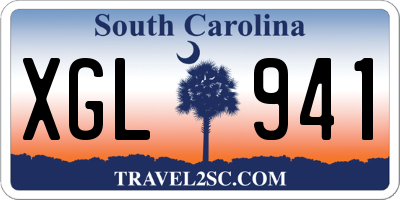SC license plate XGL941
