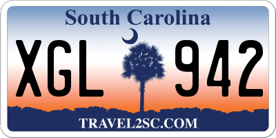 SC license plate XGL942