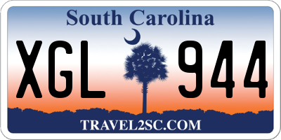 SC license plate XGL944