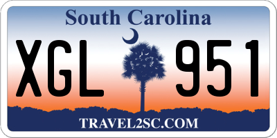 SC license plate XGL951