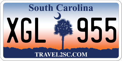 SC license plate XGL955