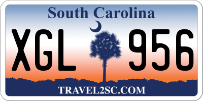 SC license plate XGL956