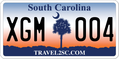 SC license plate XGM004