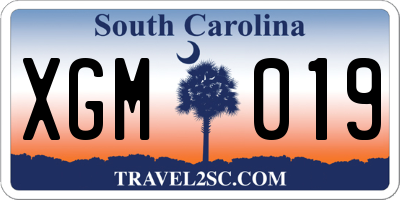 SC license plate XGM019