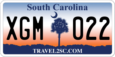 SC license plate XGM022