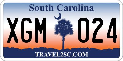 SC license plate XGM024