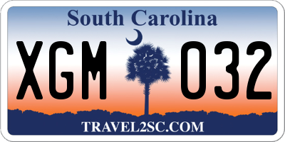 SC license plate XGM032