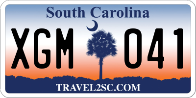 SC license plate XGM041