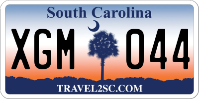 SC license plate XGM044