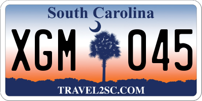 SC license plate XGM045
