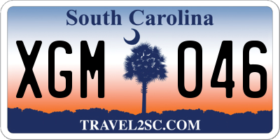 SC license plate XGM046