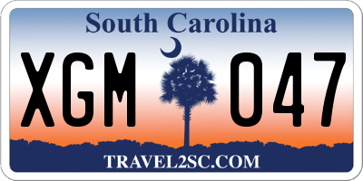 SC license plate XGM047