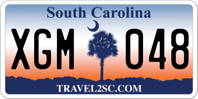 SC license plate XGM048