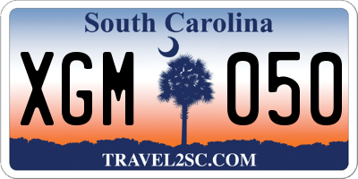 SC license plate XGM050
