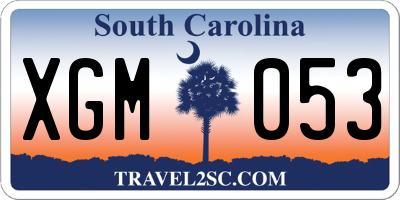 SC license plate XGM053
