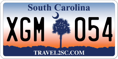 SC license plate XGM054