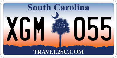 SC license plate XGM055