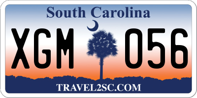 SC license plate XGM056