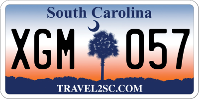 SC license plate XGM057