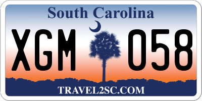 SC license plate XGM058