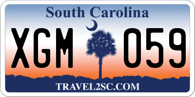 SC license plate XGM059