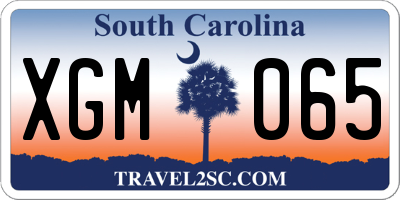 SC license plate XGM065