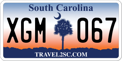 SC license plate XGM067