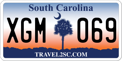 SC license plate XGM069