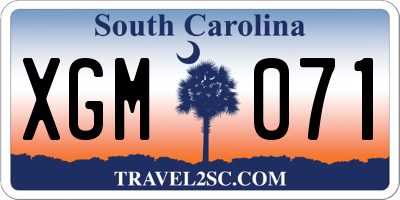 SC license plate XGM071