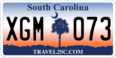 SC license plate XGM073
