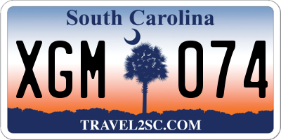 SC license plate XGM074
