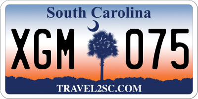 SC license plate XGM075