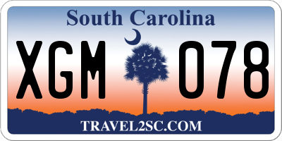 SC license plate XGM078