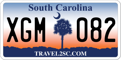 SC license plate XGM082