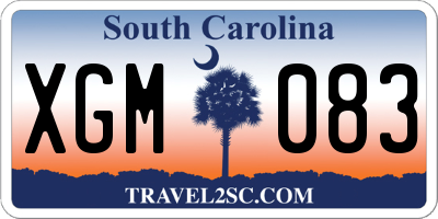 SC license plate XGM083