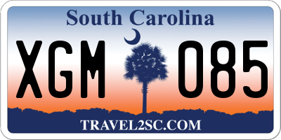 SC license plate XGM085
